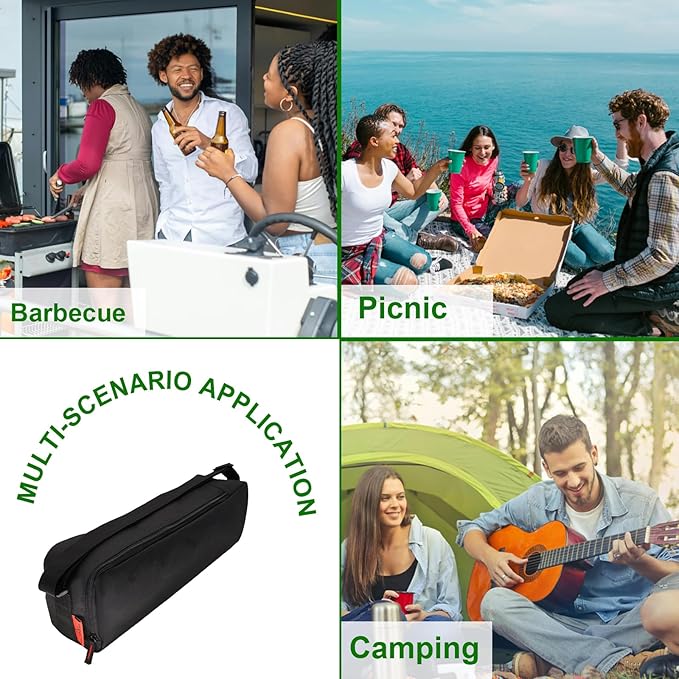 Grill Tool Organizer, BBQ Tool Storage Bag - 20" Heavy-Duty Storage Bag Waterproof 600D Oxford, Folding Design Gift for Camping, Tailgates, Outdoor BBQ Parties (20" Lx6 Wx5 H)