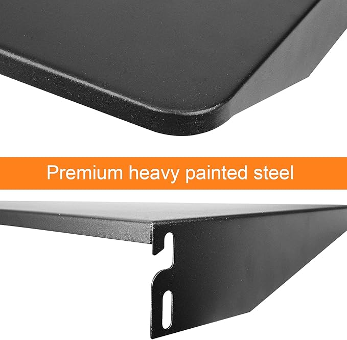 Utheer Folding Front Shelf for Traeger Pro 22, Pro 575, Ironwood 650 Pellet Grills, BAC362 Grill Accessory 25" x 12", Heavy-Duty Steel Table Supports 60 LBS, Foldable Prep & Storage Station