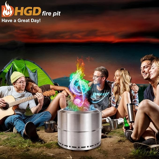 HGD (50 Pack) Fire Color Changing Packets for Fire Pit, Indoor/Outdoor Fireplace, Campfires, Bonfires - Mystical Rainbow Magic Flames, Camping Accessories for Family Entertainment