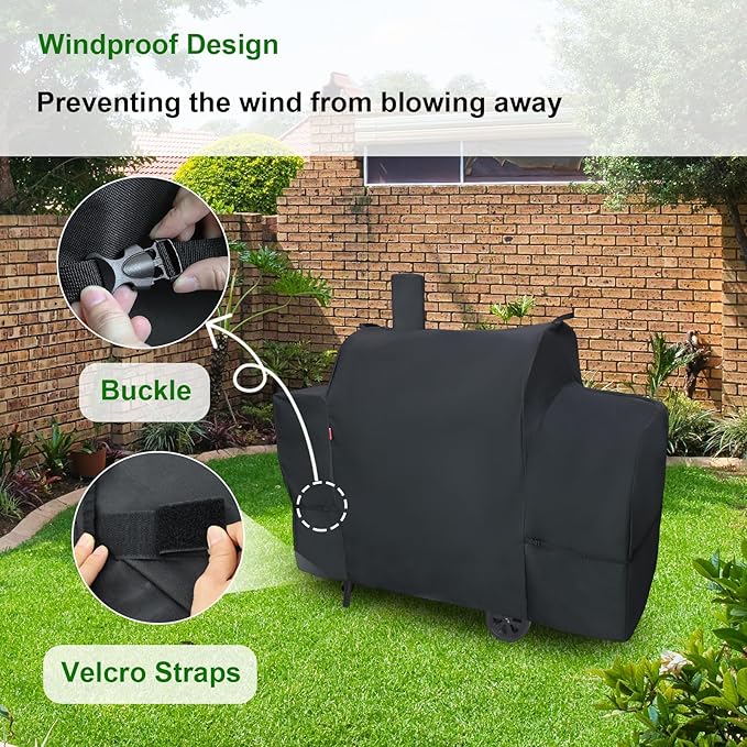 Outdoor Grill Cover Fits Royal Gourmet CC1830S/CC1830W/CC1830M/CC1830SC 30 Charcoal Grill, Waterproof 600D Heavy Duty Barrel Grill Cover, Fade Resistant & Rip-Proof BBQ Covers for Weather Protection.