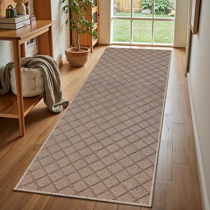 Azadx 2'x6' Front Entryway Door Mat Non Slip Indoor Door mats Washable Entry Mats Welcome Doormat Dirt Trapper for House Entry Low Profile Doormat Indoor Entrance Mat