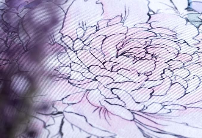 Maison d' Hermine Table Cloth Round Table 100% Cotton 69 Inches Tablecloth Reusable Decorative Everyday Use for Dining Room, Farmhouse, Home, Party, Festive & Wedding Spring Summer - Floral Love