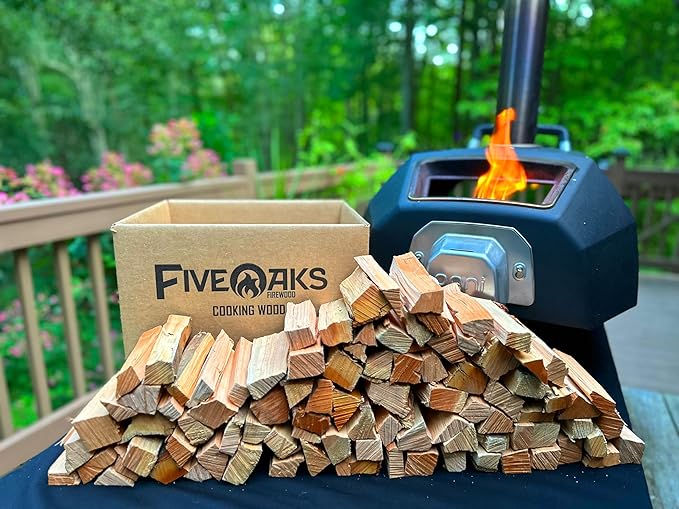 Pizza Oven Wood for Wood Fire Pizza Oven, Mini Hickory Firewood. 5 Inch Hickory Wood (1,000 Cubic Inches) ~5" Kiln Dried Firewood for Ooni Pizza Ovens, Gozney, Bertello Pizza Oven