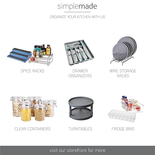 SIMPLEMADE Round Step Trash Can - 5 Liter / 1.3 Gallon - Stainless Steel Bathroom Wastebasket, Small Metal Can with Lid, White