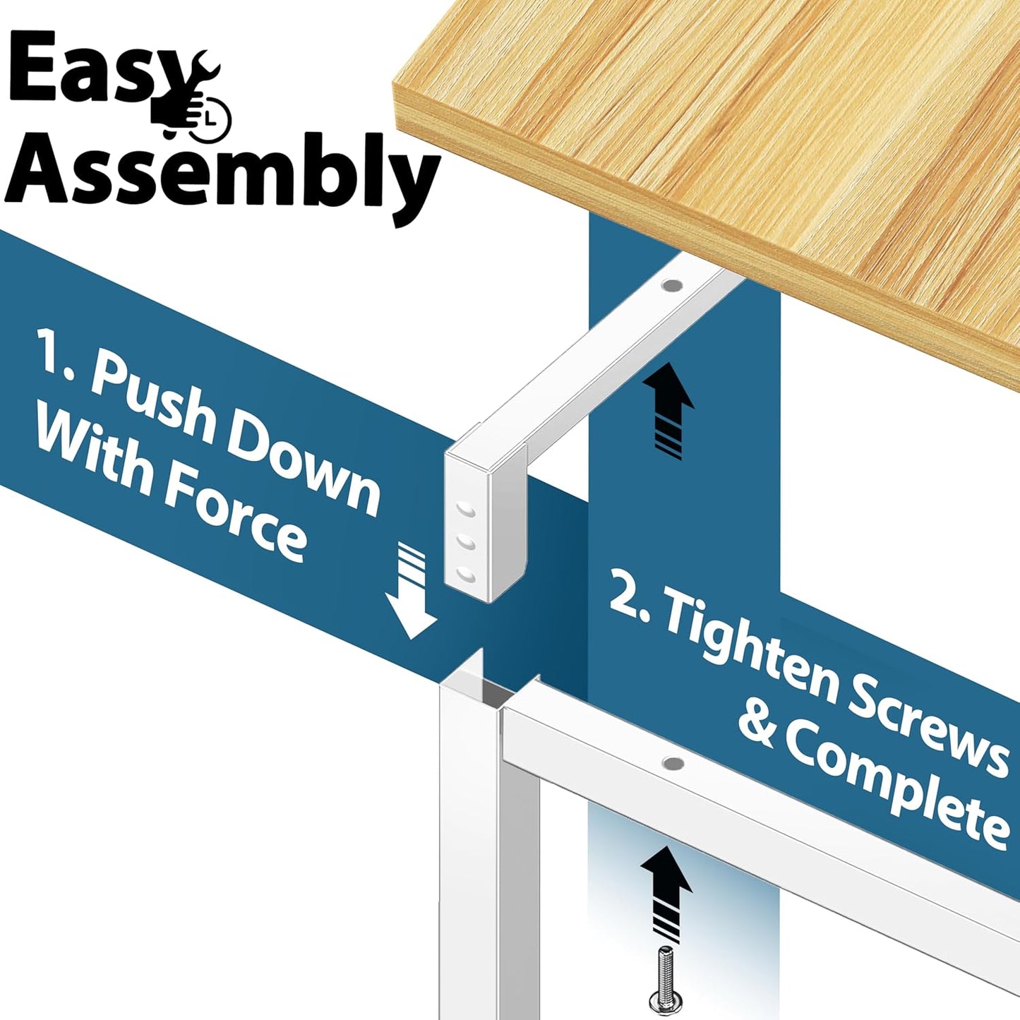 SHW Mission 48-Inch Home Office Computer Desk, Oak