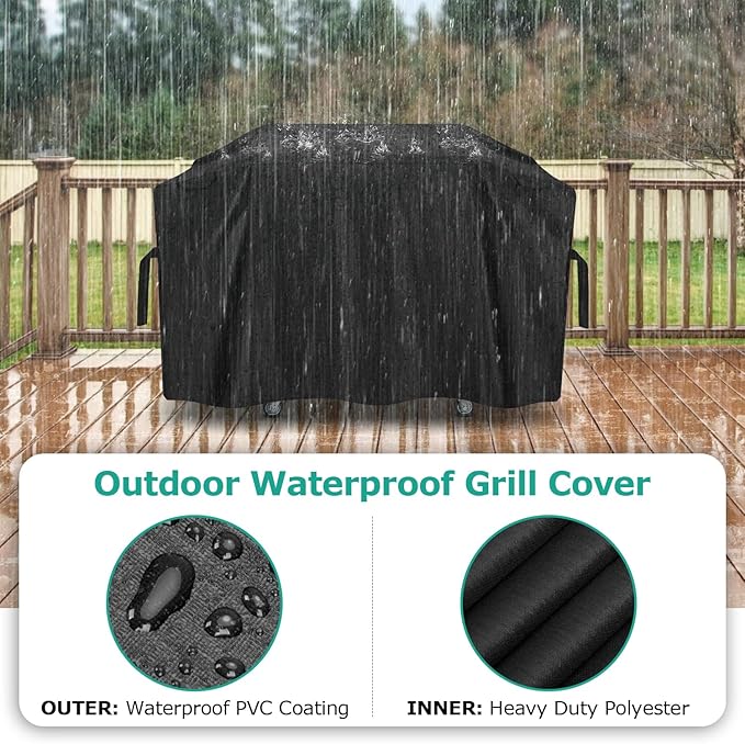 SunPatio Griddle Cover for Blackstone 28" Pro Series Griddle, Outdoor Waterproof Flat Top Gas Grill Cover 60 Inch, All Weather Protection Cooking Station Grill Protector, Black