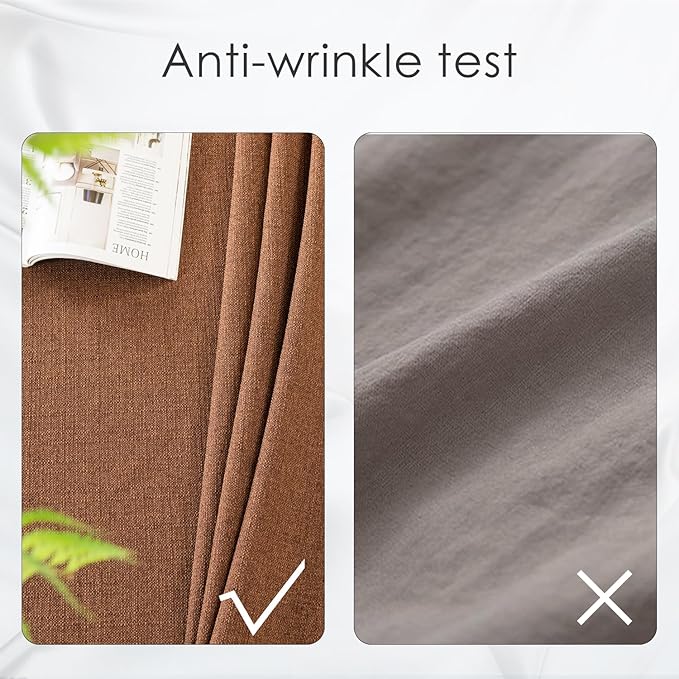 BALCONY & FALCON Rectangle Tablecloth Washable Wrinkle Resistant and Water Proof Table Cloth Decorative Linen Fabric Tablecloths for Dining Party Kitchen Wedding and Outdoor Use(Brown, 70" Round)