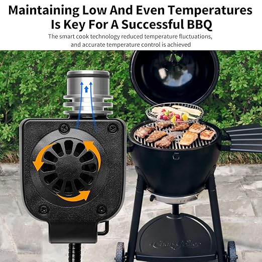 BBQ Temperature Controller, Briidea Automatic Smoker Fan Controller with Dual Probe, Compatible with Big Green Egg, Kamado Joe, Primo, Ceramic Grills, Cypress Grill, Delivers Reliable Heat Control
