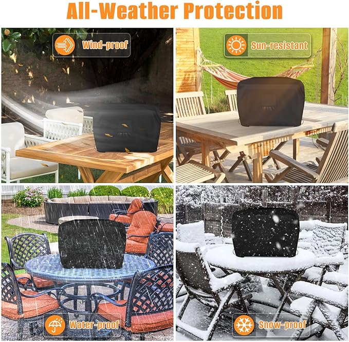 Waterproof Cover for Ninja Pizza Oven MO201, Tabletop Pizza Oven Covers, Tear Resistant, Windproof with Bottom Drawstrings, Fully Covered with Heavy-Duty 600D PU Oxford Cloth (Cover Only)