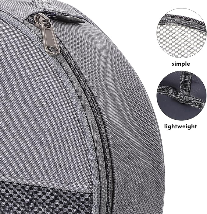 Outdoor Tableware Bag Round Mesh Camping Storage Organizer for Plates Bowls and Utensils Portable Cooking Cookware Carrying Case 8.66X8.66X2.36 Inches
