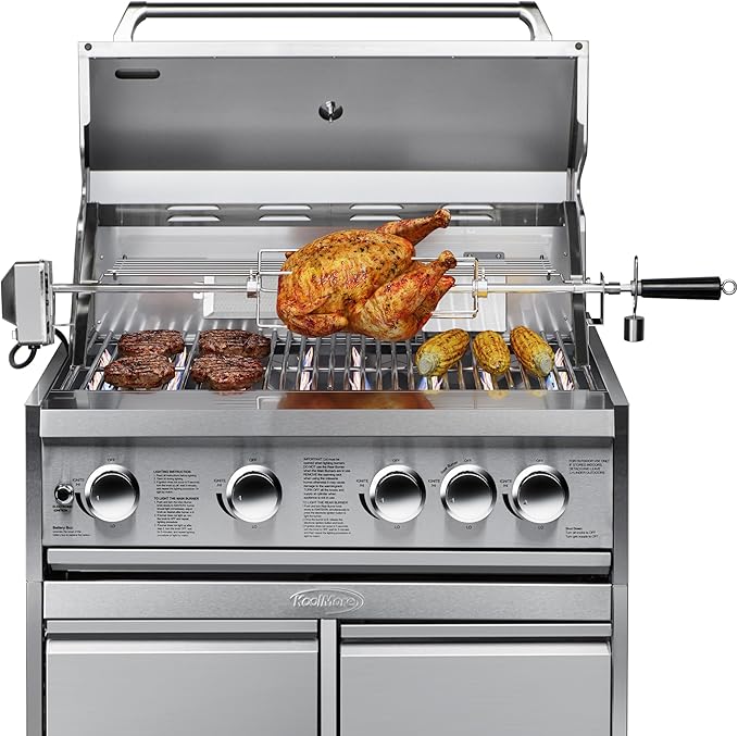 KoolMore Outdoor Kitchen 30 in. BBQ Liquid Propane Grill with Cabinet in Stainless-Steel (KM-OKS-BQ30-BQ30CAB)