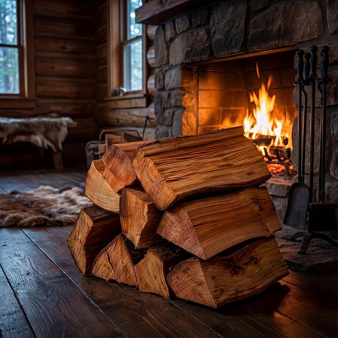 Double Tree - Kiln Dried Premium Incense Cedar Firewood (16inch Logs) (Includes Firestarter) (X Large 3.3 Cubic ft for Fireplace,Campfire,Wood Stove, Fire Pit, Split Wood Solo Stove or Breeo)