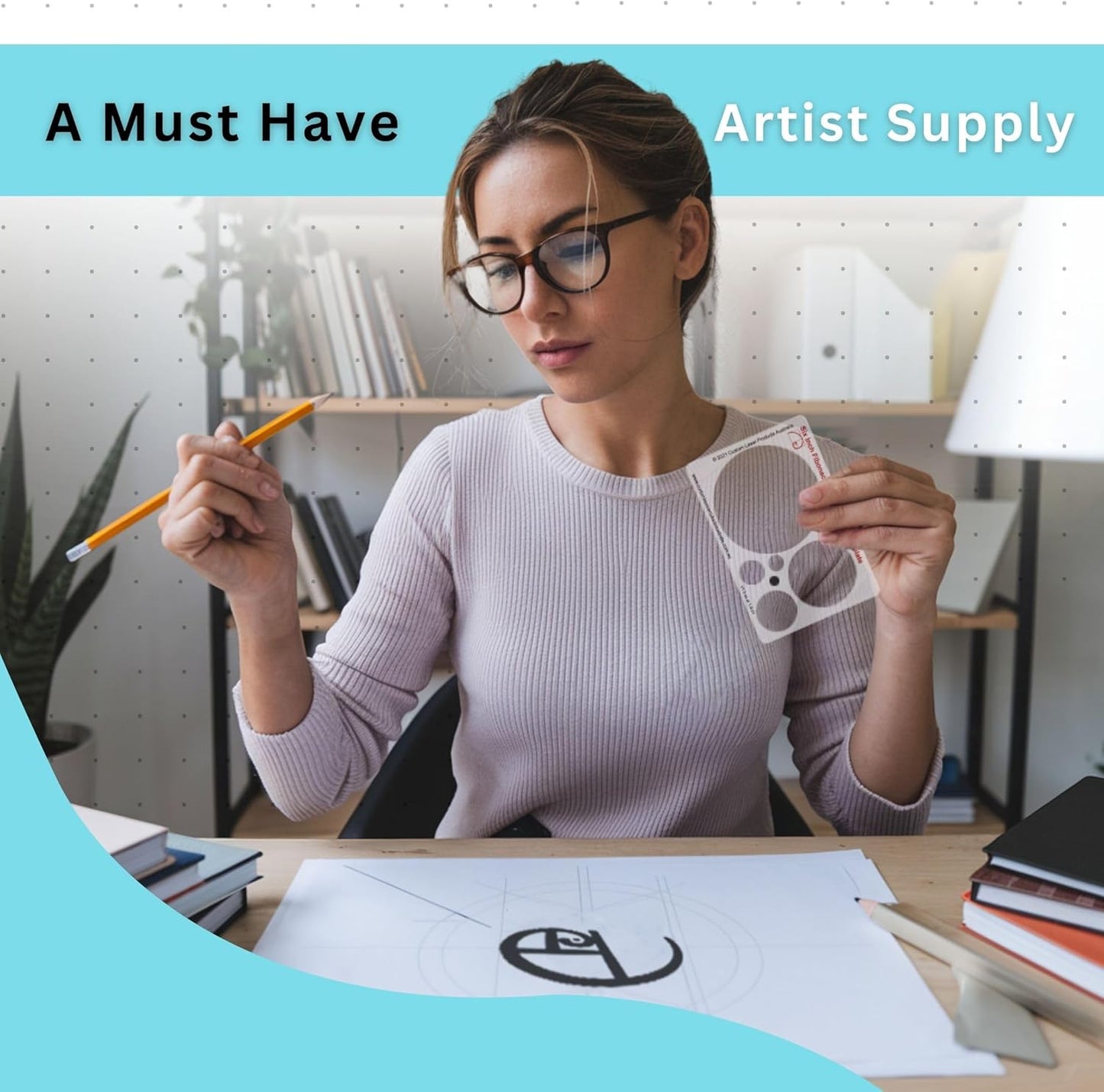 Circle Stencil Template for Drawing and Drafting: A Fibonacci-Inspired Circle Template for Drawing Tool for Artists Allows The Simple Application of The Golden or Divine Ratio for Artistic Design