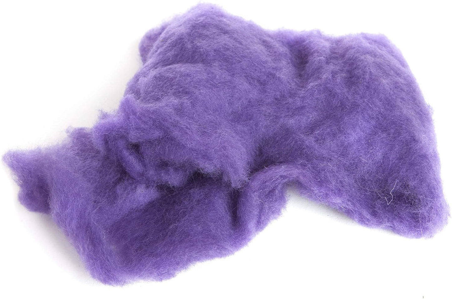 Desert Breeze Distributing Maori Wool Carded Batting, 100% Natural New Zealand Wool Made by DHG in Italy for Needle Felting, 3.5 OZ, 27 Micron, Color Violet