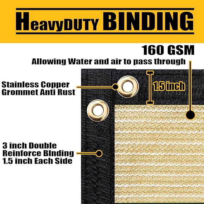 Customized 8' x 188' Brown Fence Privacy Screen,with Bindings & Grommets,Heavy Duty for Gardens,Backyard,Patio,Tennis Court,Pool,Construction Project, We Make Custom Sizes