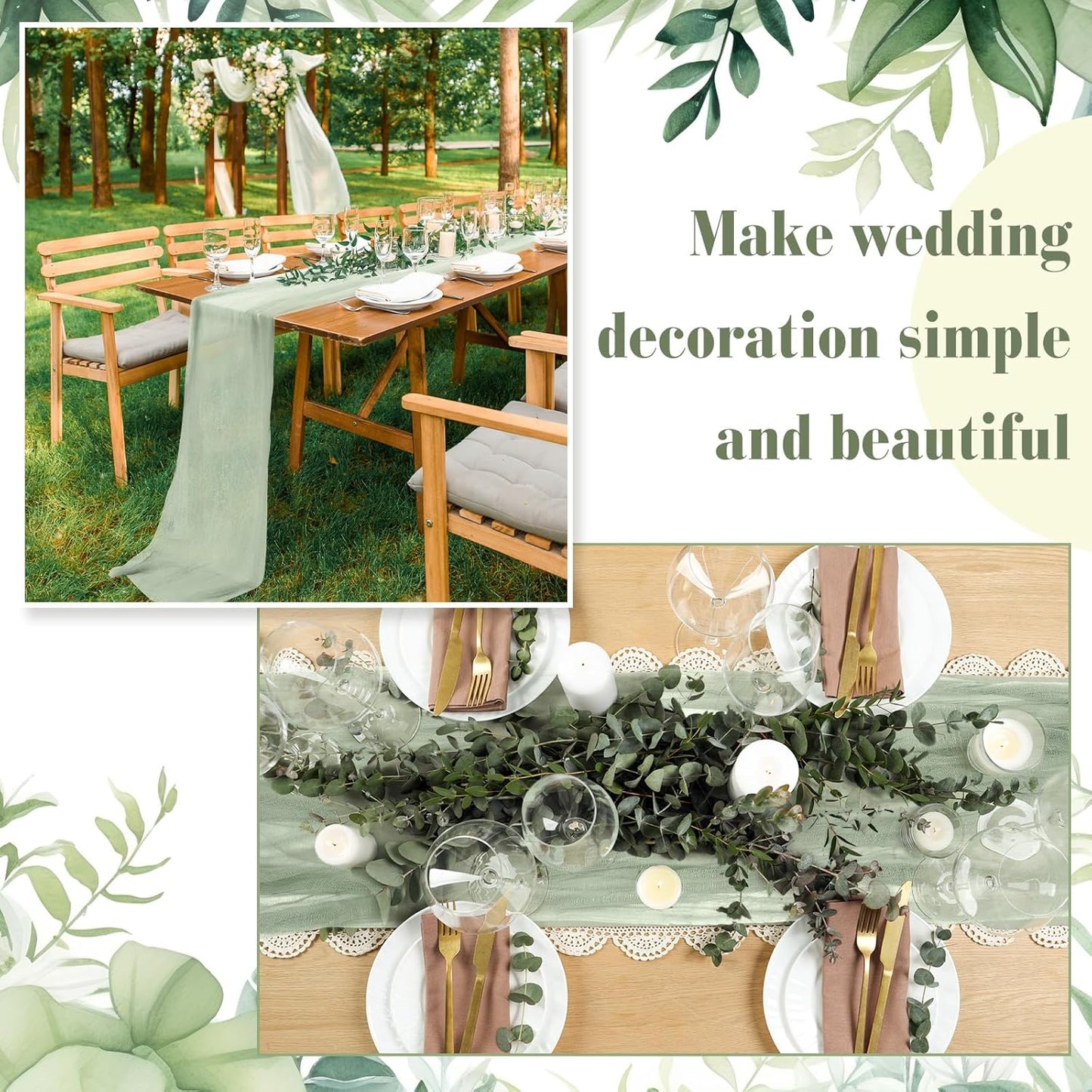 Boao Halloween Cheese cloth 35.43 x 393.7 Inch Sage Green Cheesecloth Roll for Crafts Large Cotton Muslin Gauze Fabric for Halloween Outdoor & Indoor Spooky Decoration