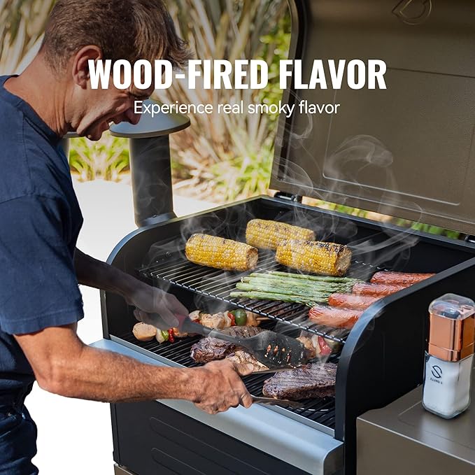 Z GRILLS 8-in-1 Outdoor BBQ Grill with PID 3.0 Controller, Wood Pellet Smoker, Auto Temperature Control, Huge Storage Cabinet Side Shelf with Tool Hooks, 572 sq in Cooking Area for Camping Party
