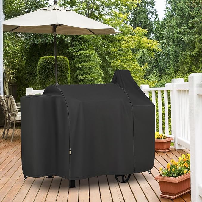 Arcedo Smoker Cover Compatible with Pit Boss 820 Deluxe, 850, 820 Sportsman, Heavy Duty Waterproof Wood Pellet Grill Covers, All Weather Protection for Outdoor Grill