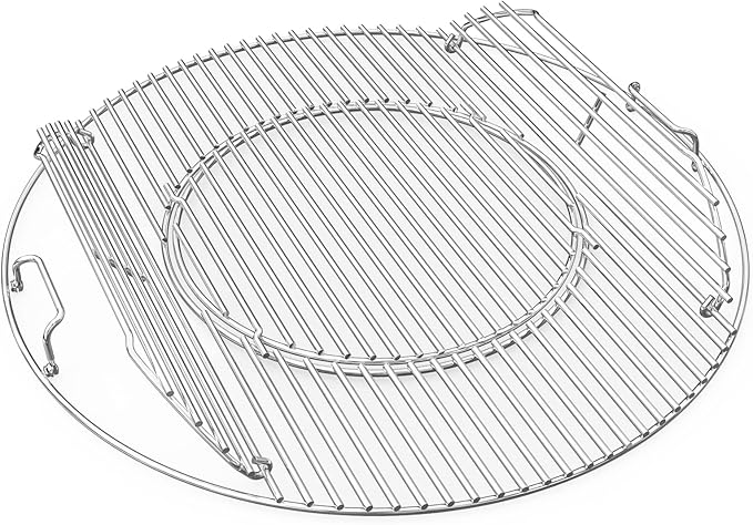 onlyfire Double-Side Hinged Cooking Grate, Gourmet BBQ System Replaced Grilling Grate for Weber 22" Charcoal Kettle Grills