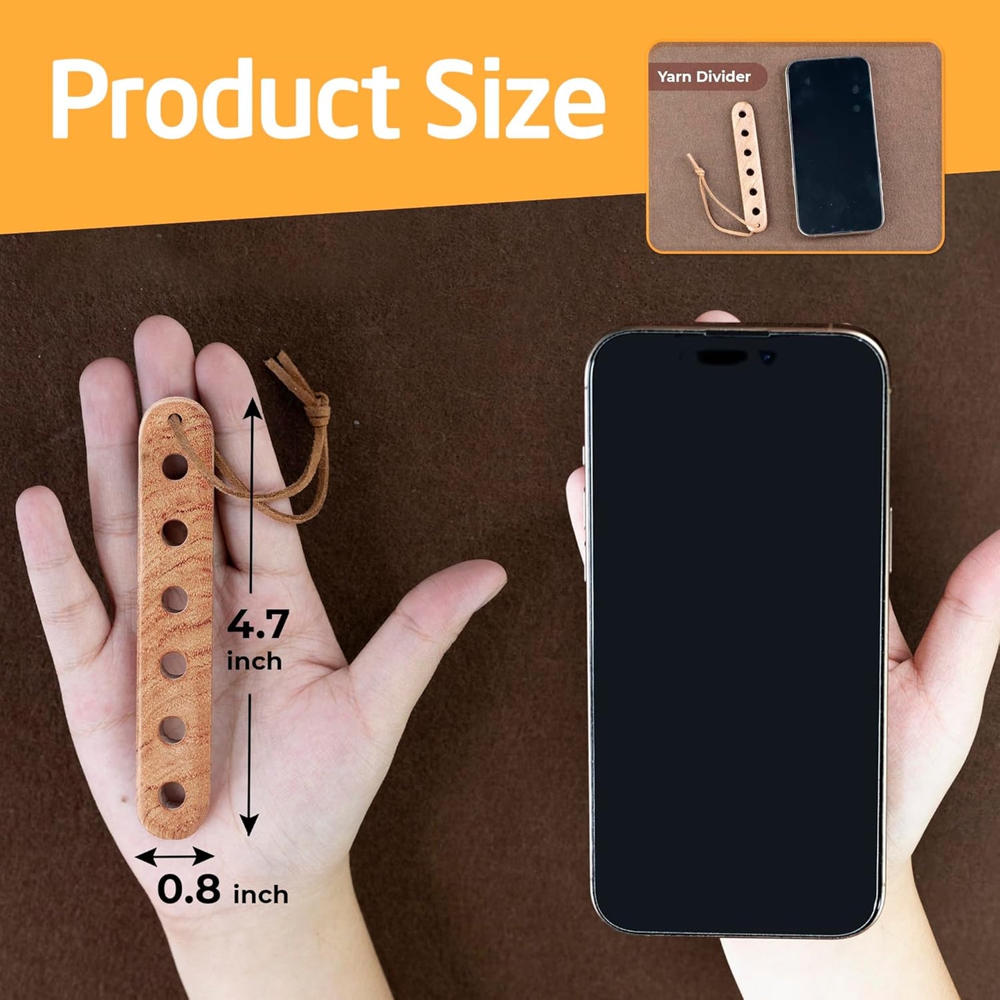 Savina Wooden Yarn Divider - Knitting Yarn Organizer, Yarn Splitter, Crochet Yarn Tender, Knitting On The Go - Makes Knitting & Crocheting with Multiple Colors Much Easier