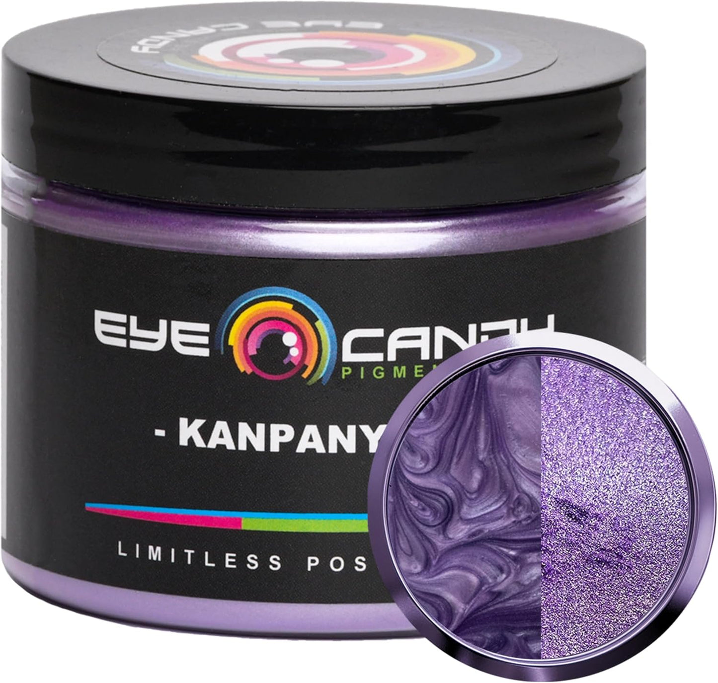 Eye Candy Pigments Premium Purple Mica Powder - Kanpanyura (50gr) - for Epoxy, Resin, Soap, Paint, Woodworking, Acrylic Pouring, Bath Bombs, Fishing Lures - DIY Arts and Crafts Additive