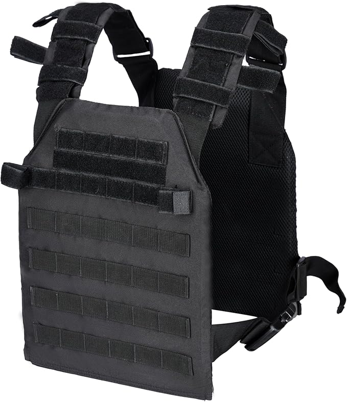 Greencity Weight Vest Adjustable Strength and Endurance Training, Tactical Vest Quick Release with Molle System, Fitness Workouts, Running