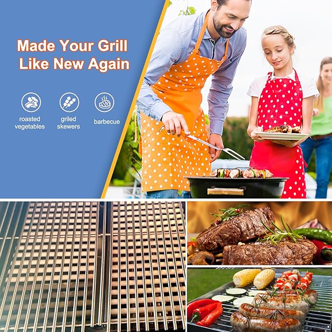 92911 DCS Radiant Tray with Ceramic Rod, 20 1/2” Stainless Steel Grill Grates Replacement for DCS 27DBQR, BGA36-BQARL/BQARN, BGA48-BQARL/BQARN, BFG-30G, 3 Pack DCS Grill Parts 54801