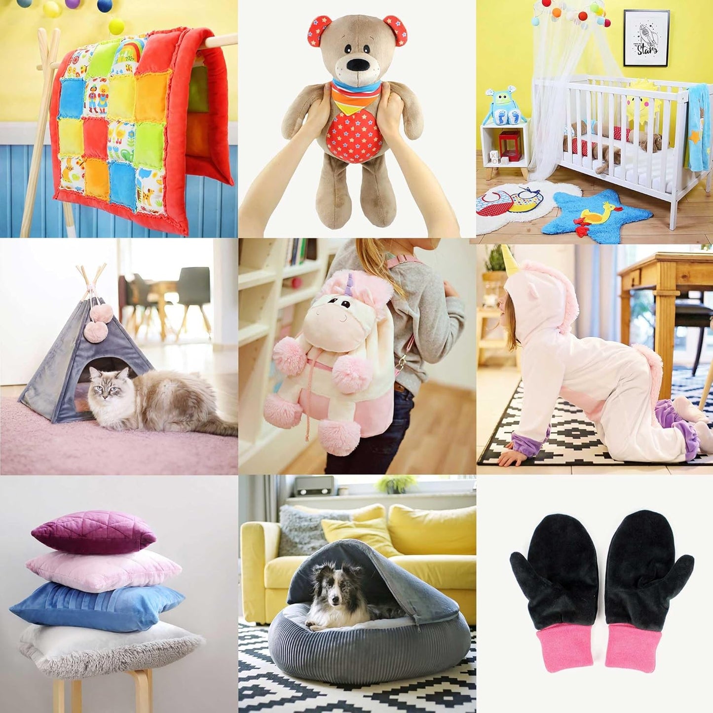 kullaloo Plush Fabric | Solid Ash Grey Minky Fabric for Sewing | Super Soft Cuddle Material | 39.5x29.5 | Plushies, Baby Blankets, Pillows, Dog Beds, Cat Beds, Beanies, Baby Accessories, Apparel