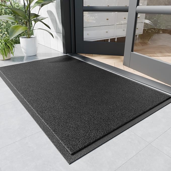 Sturdy Front Door Mat, 72" x 36" Heavy Duty Indoor Outdoor Doormat for Entryway, Fade Resistant, Waterproof Low Profile Entry Mat, Non Slip Welcome Mat for Outside Entrance, Patio, Home