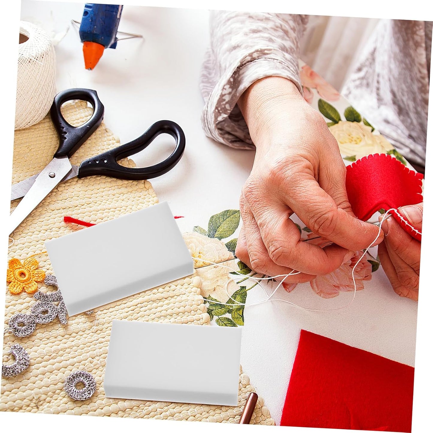 IWOWHERO 10pcs Sponge Block Cushion DIY Felting Sponges Soft Practical for Needle Felting Crafts