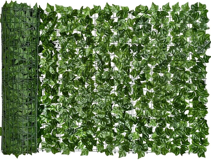 DearHouse Artificial Ivy Privacy Fence, 157.5x39in Artificial Hedges Fence and Faux Ivy Vine Leaf Decoration for Outdoor Decor, Garden Decor