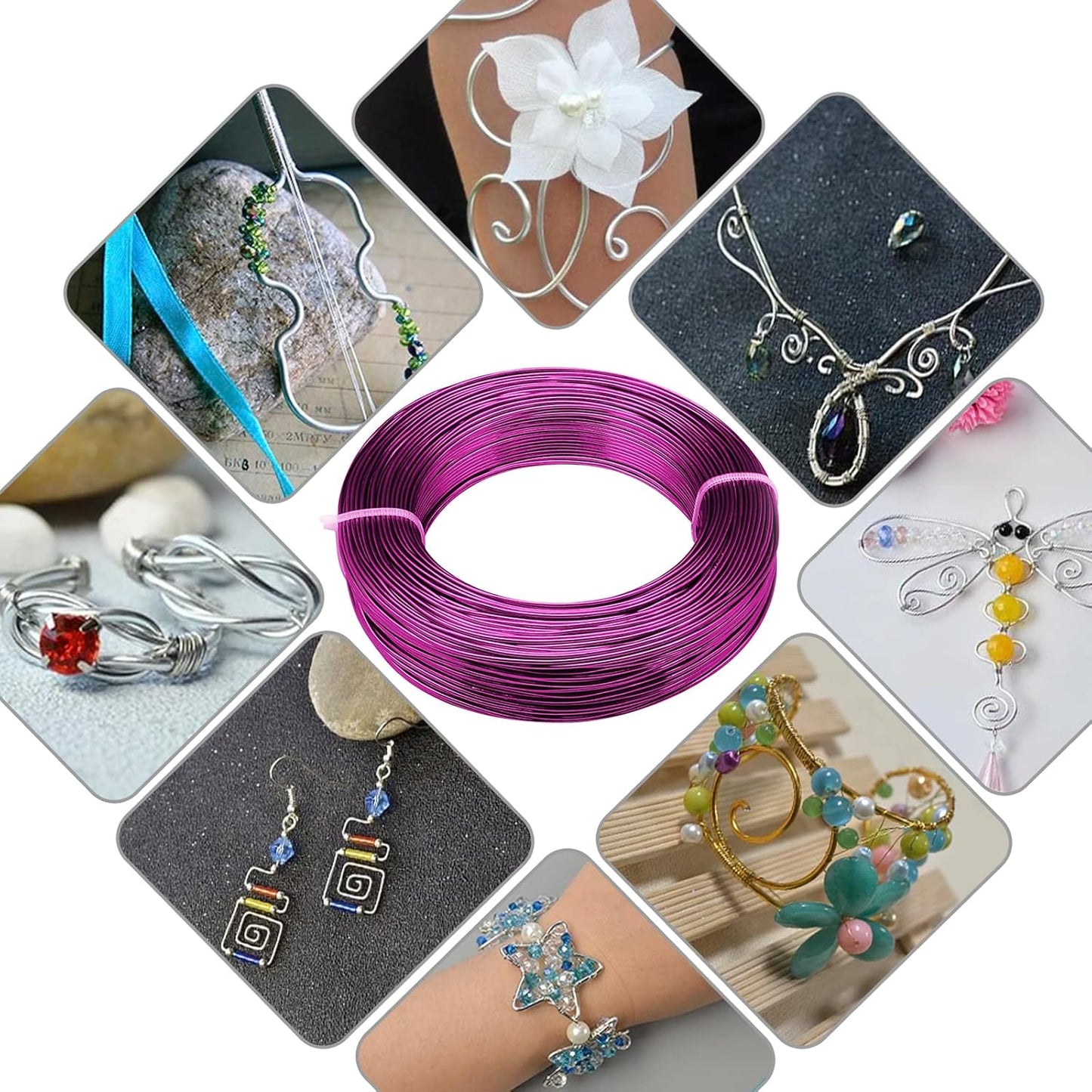 3mm Aluminum Craft Wire, 50 Feet 9 Gauge Bendable Anodized Metal Wire for Sculpting, Jewelry Making, Armature Making, Wire Weaving and Wrapping