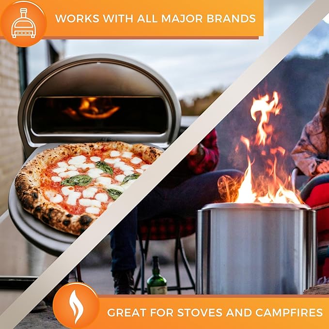 KABIN Tasty Timber - 11 LBS Kiln-Dried Oak Minis for Pizza Ovens & More - Made in USA, All-Natural Hardwood, Perfectly Sized, Sustainably Sourced Fuel