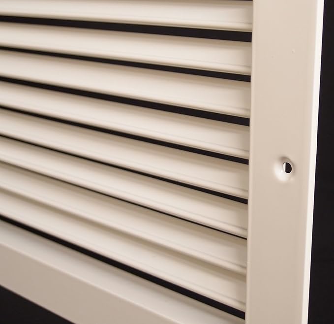 30"w X 8"h Aluminum Adjustable Return/Supply HVAC Air Grille - Full Control Horizontal Airflow Direction - Vent Cover - Wide Front End Overlap - Single Deflection [Outer Dimensions: 31.85"w X 9.85"h]