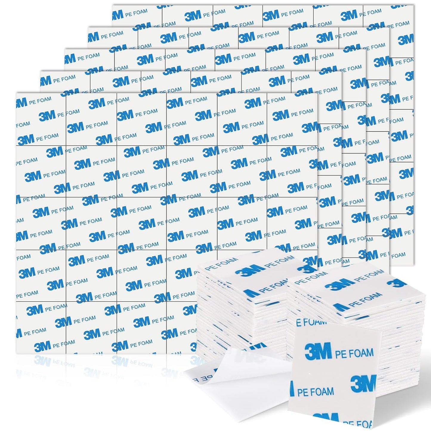 UPINS 150Pack Double Sided Foam Tape Strong Sticky Double Sided Foam Pads for Crafts Self-Adhesive Mounting Foam Tape Heavy Duty for Home Wall Decor 40 * 40 * 2mm