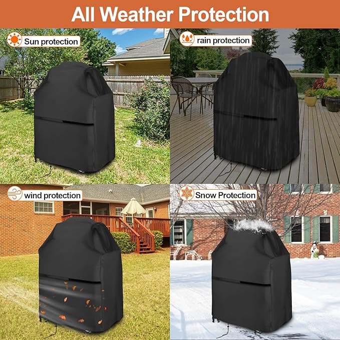 Grill Griddle Cover Compatible for Charbroil Bistro Pro Electric Grill & Griddle, Portable Gas BBQ Covers, Waterproof Outdoor Electric Grills Cover-23 D x 32.8" W x 39.6" H
