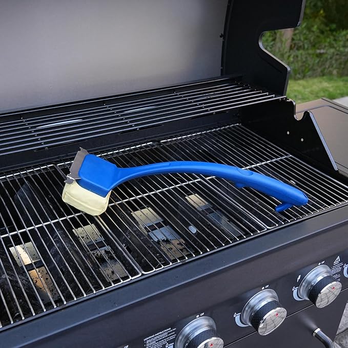 Grill Brush, Bristle Free Grill Cleaning Brush with Scraper, BBQ Grill Cleaner for Weber Grill, Grilling Gifts for Men/Dad/Husband