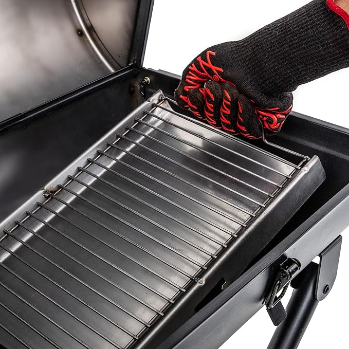 Char-Griller E1816 King-Griller Gambler Portable Charcoal Grill in Black