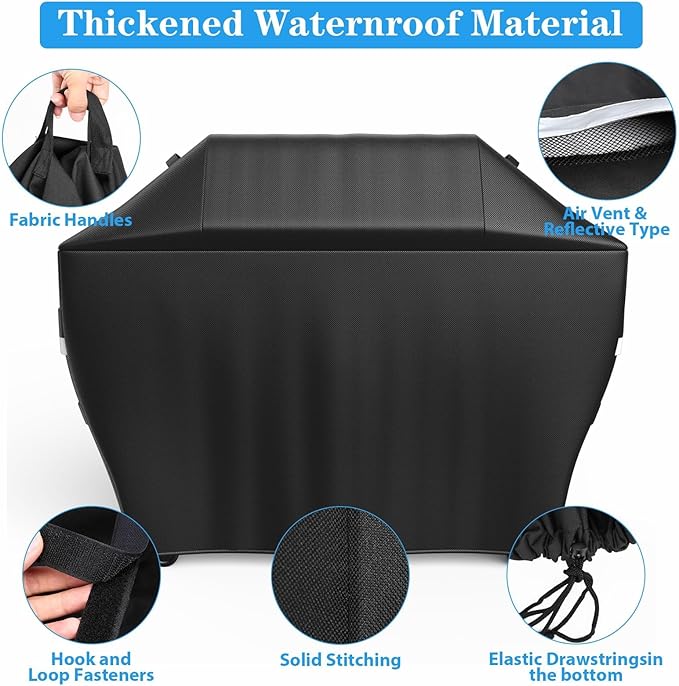 Utheer Grill Cover for Ninja FlexFlame PG300/PG301 – 55" L x 23" W x 47" H BBQ Cover, Waterproof 600D Oxford, UV & Wind Resistant, Fits Ninja PG300 Series Grill XSKPGCVR