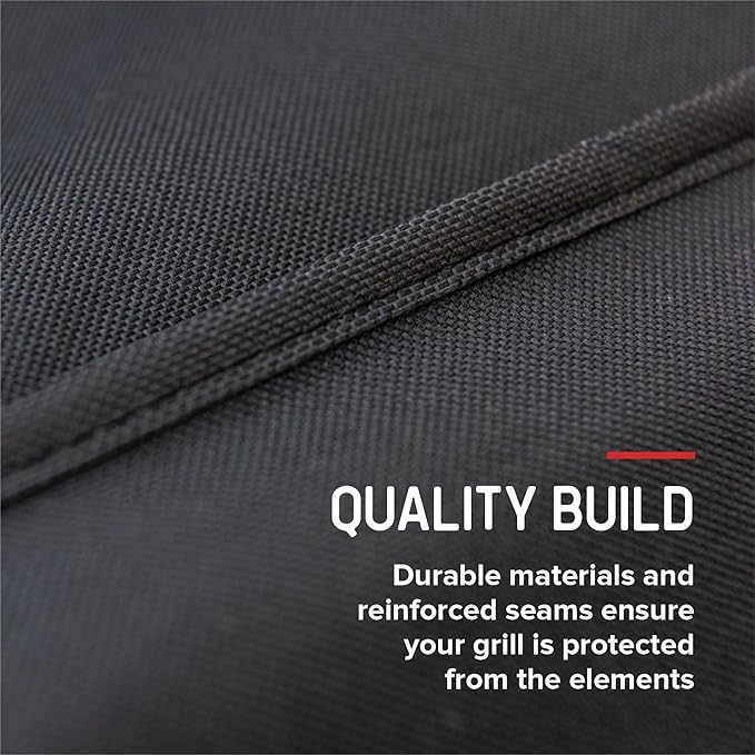 Nexgrill 66" Gas Grill Cover for 5&6-Burner Grill, Heavy Duty Polyester, Adjustable Buckle Straps, Built-In Pouch, Designed for 720-0896, 720-1046, and Standard 5 & 6-Burner BBQ Grills - 700-20144