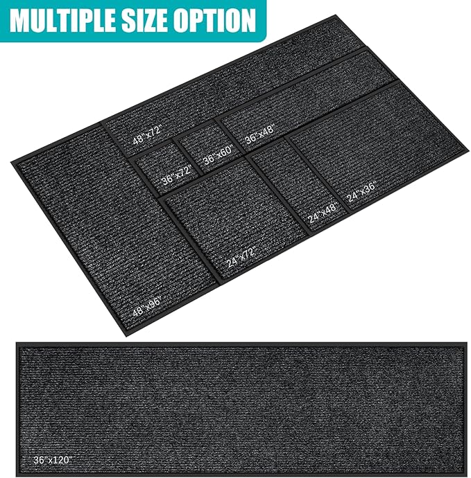 Azadx 3'x6' Front Door Mat Heavy Duty Indoor Outdoor Door Mat Non-Slip Backing Doormat for Entryway Stain and Fade Resistant Commercial Floor Mats Entry Mat Low Profile Welcome Door Mats