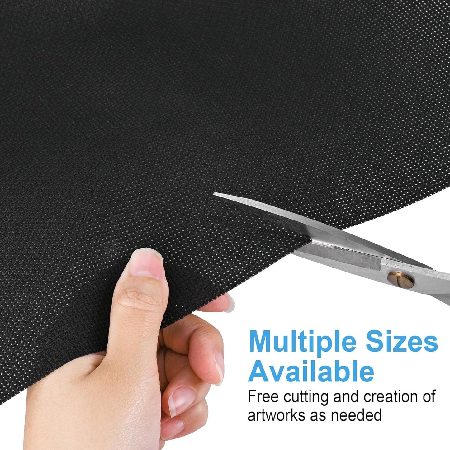 6 PCS Cross Stitch Aida Fabric 14 Count, 18 by 12 Inch, Classic Reserve Cross Stitch Aida Cloth for Home DIY Embroidery Decoration, Black