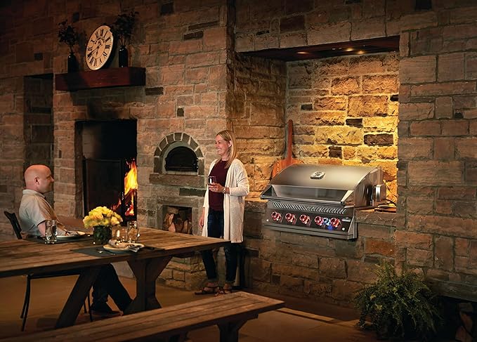 Napoleon Built-In 700 Series 38-inch Natural Gas Grill Head with Infrared Rear Burner - BIG38RBNSS-1-5 Main Burners, Infrared Rear Burner, Stainless Steel, Included Rotisserie Kit