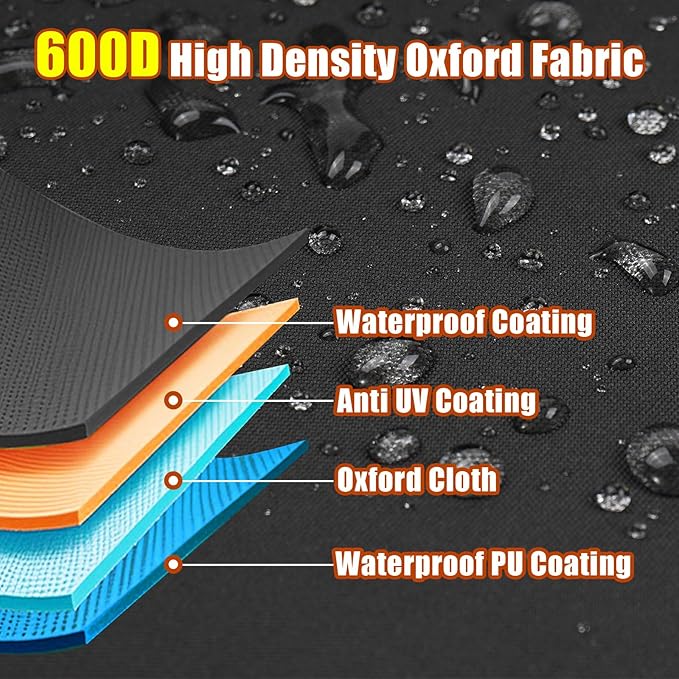 48 Inch Grill Cover, Fits for Weber Char-Broil Nexgrill Brinkmann and All Popular Brand Grills Heavy Duty Waterproof Windproof BBQ Cover