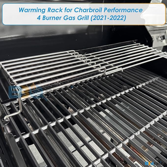 Warming Rack Grill Parts for Charbroil Performance 4 Burner 463352521 463354021 463365021 463354021 463365522, G428-0002-W1 Grill Swing Away Grid for Charbroil Grill Replacement Parts