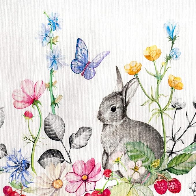 Maison d' Hermine Table Cloth Rectangle Table 100% Cotton 60 x 120 Inches Tablecloth Reusable Decorative for Dining Room, Farmhouse, Home, Party, Festive & Wedding Spring Summer - Printemps