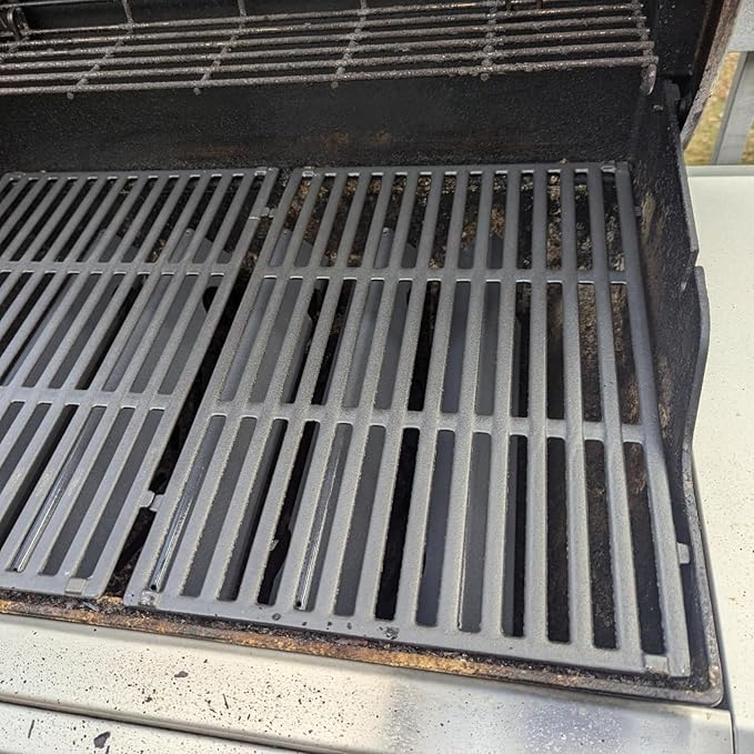 66097 Grill Grates & 66033 Flavorizer Bars for Weber GS4 Genesis II 400 Series, Grill Parts for Genesis II S-410,S-440,E-410,S-440,S-435,E-435, LX E-440, Cast Iron Grids for Weber 66089, 66041