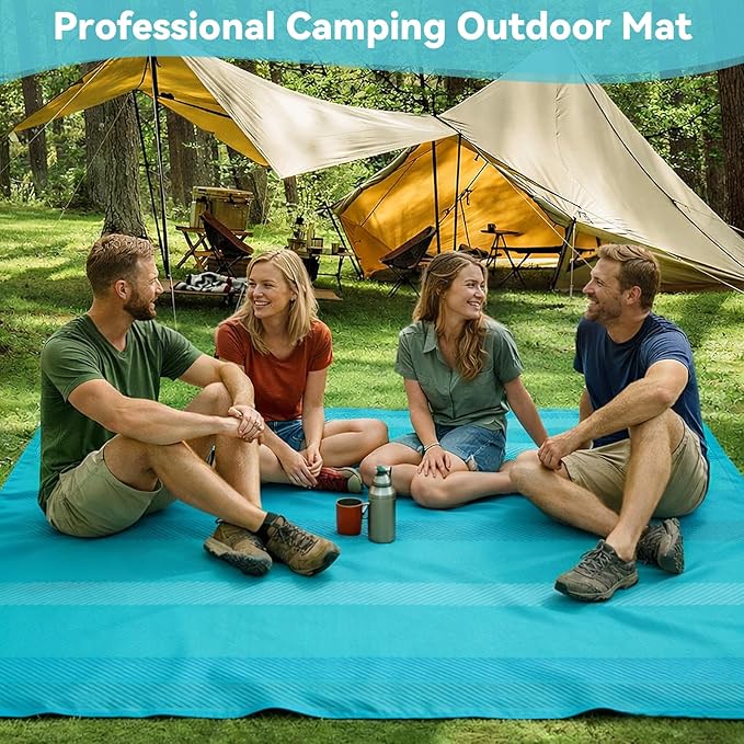 UKISS Outdoor Rug Carpet，Reversible Portable Plastic Straw Camping Rugs， 8' x 10' Waterproof Mat， Large Outdoor Area Rugs for Patio，RV, Picnic, Backyard, Deck, Balcony, Porch, Beach, Green