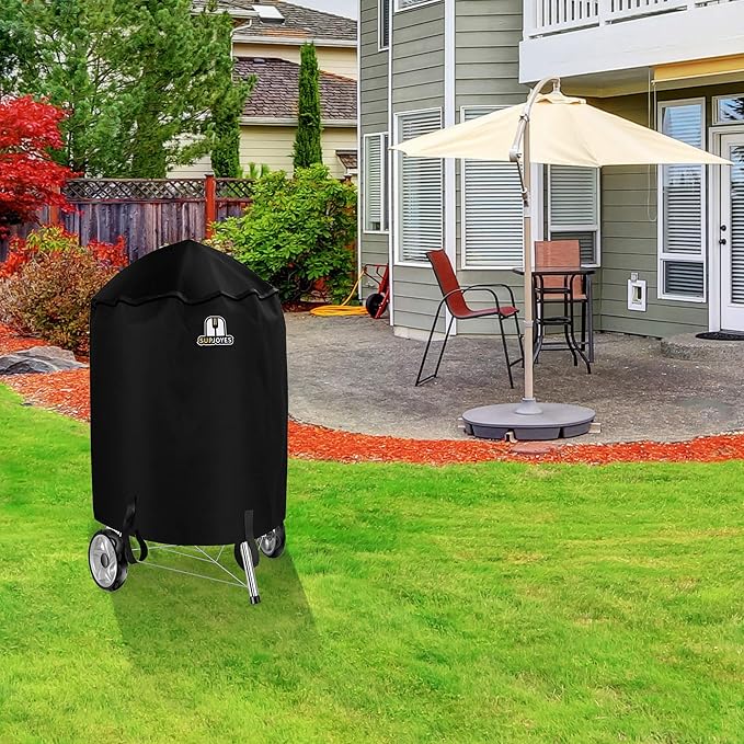 SUPJOYES Grill Cover for Weber Charcoal Kettle, 18 Inch BBQ Grill Covers, Heavy Duty Waterproof Barbecue Accessories