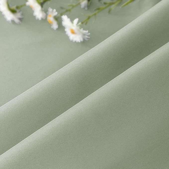 HolidayIdeas Gazebo Curtains Outdoor Waterproof 4 Panels-Windproof Weatherproof Privacy Curtains-Grommet Top and Tab Bottom Drape for Patio, Porch, Pergola, Cabana, Backyard 54x95 Inch Sage Green